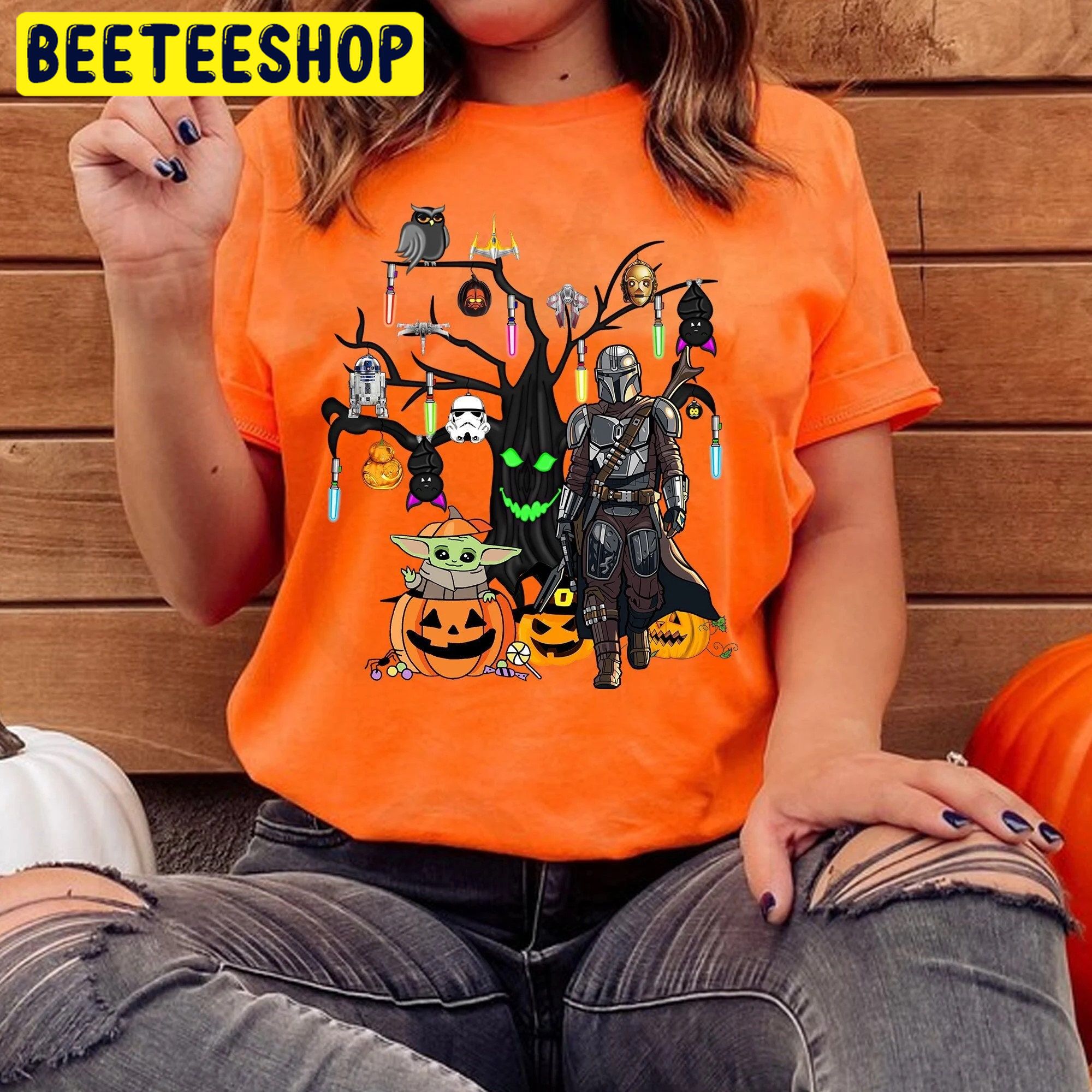 Scary Tree Star Wars Trick Or Treat Halloween Unisex T-Shirt