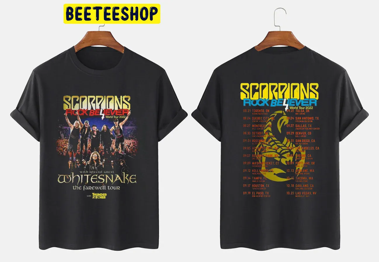 Scorpions Rock Believer Whitesnake The Farewell World Tour 2022 Double ...