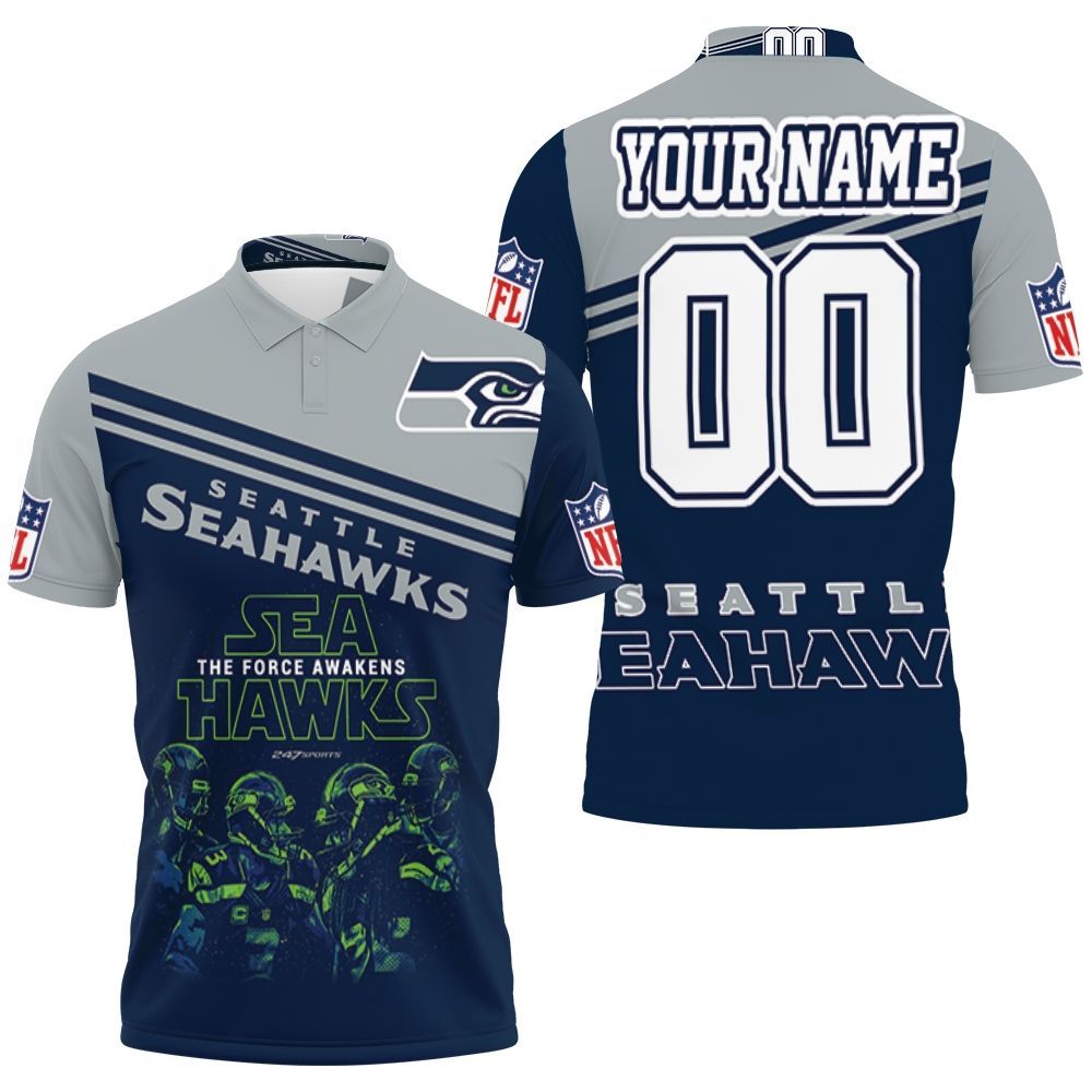 Seattle Seahawks Players The Force Awaken Personalized 3D All Over Print Polo Shirt