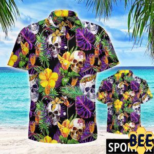 Skull Tropical Flower Trending Hawaiian Shirt