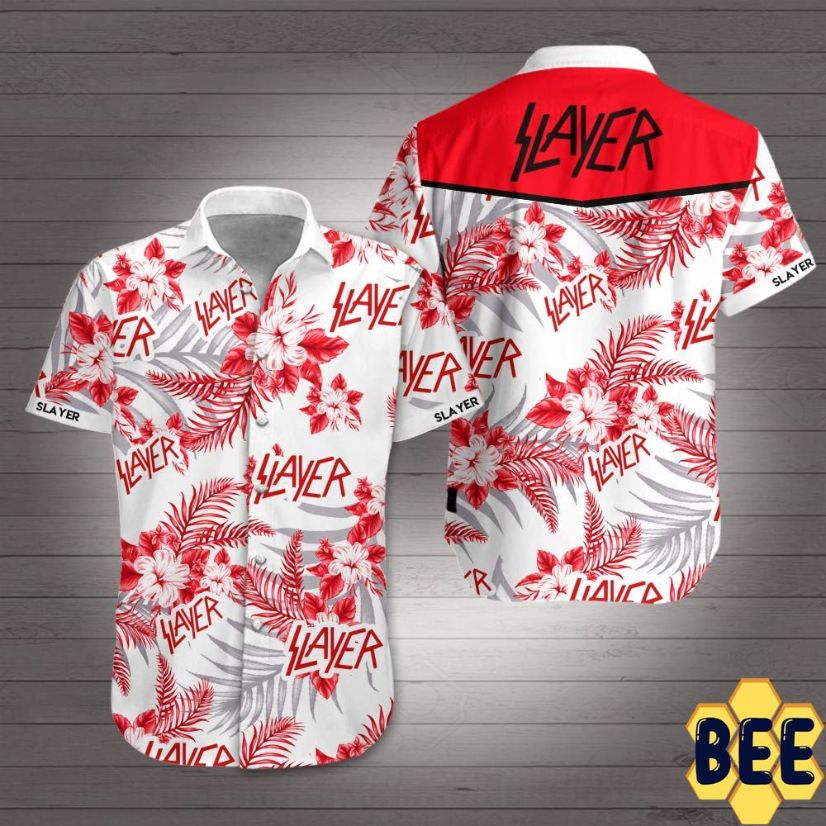 Slayer Tropical Flower Trending Hawaiian Shirt