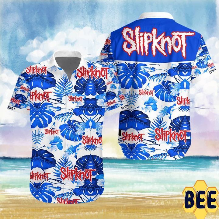 Slipknot Tropical Flower Blue Art Trending Hawaiian Shirt