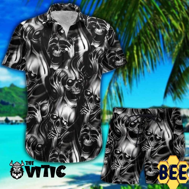 Smoke Skull Trending Hawaiian Shirt