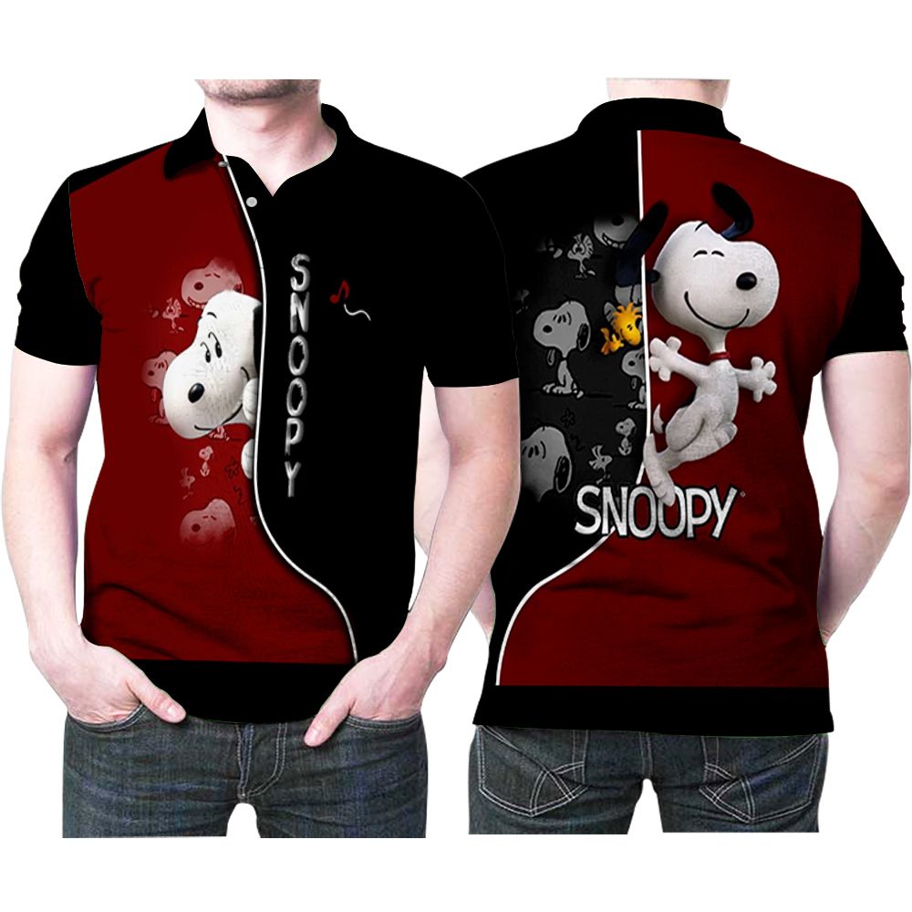 Snoopy Woodstock Happy Together 3D All Over Print Polo Shirt