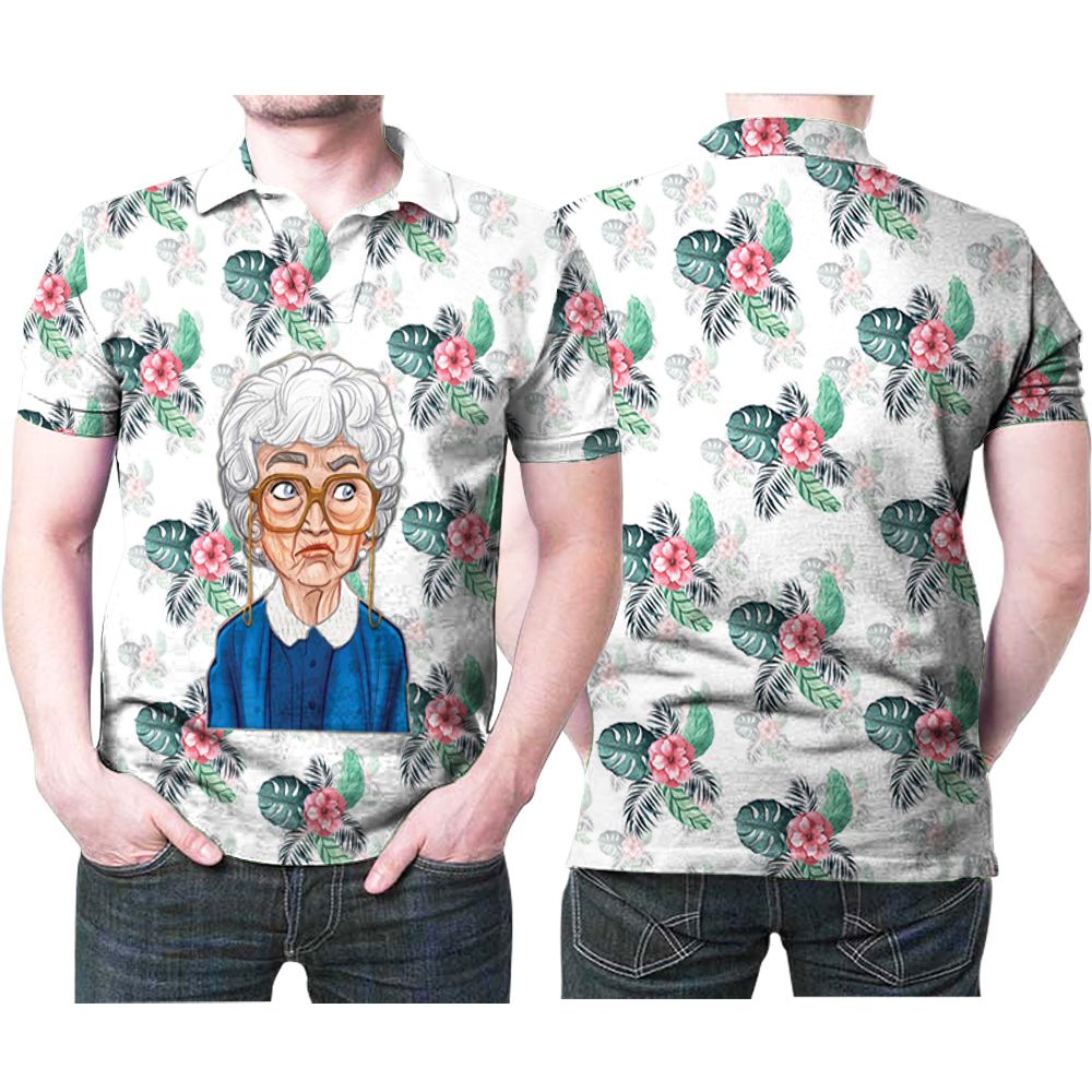 Sophia Petrillo The Golden Girls Flowers 3D All Over Print Polo Shirt