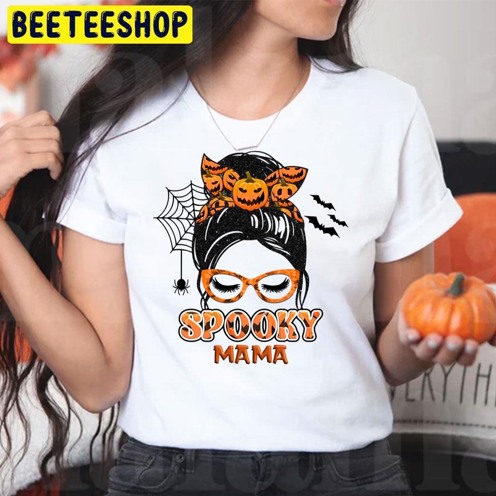 Spooky Mama Mini Pumpkin Halloween Trending Unisex T-Shirt