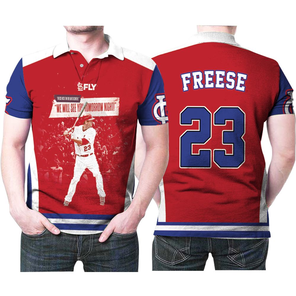 St Louis Cardinals David Freese 23 Mlb Baseball Team Freese Lovers Polo Shirt