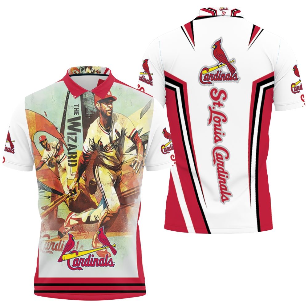 St Louis Cardinals The Wizard Ozzie Smith 3D All Over Print Polo Shirt