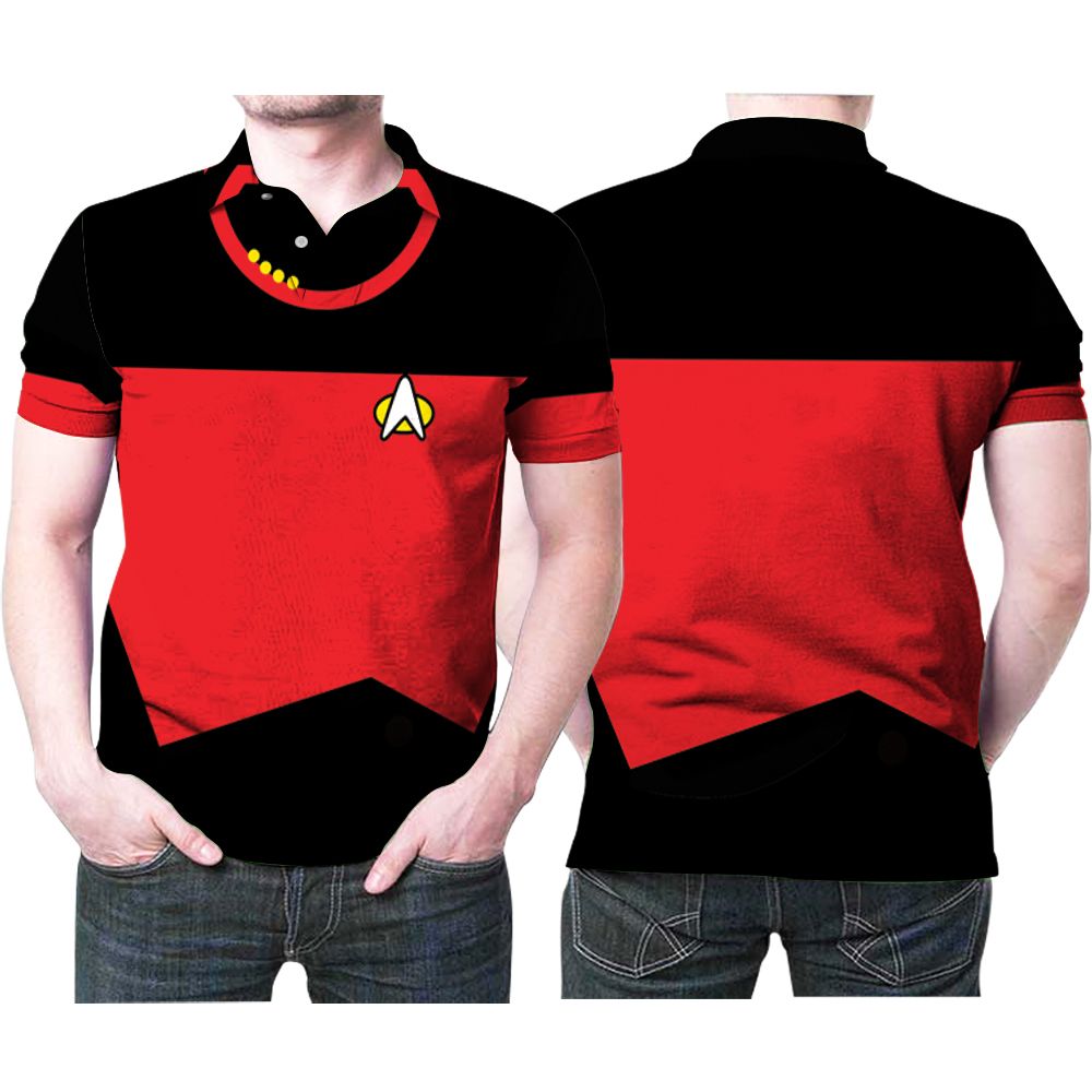 Star Trek Captain Uniform Costume 3D All Over Print Polo Shirt