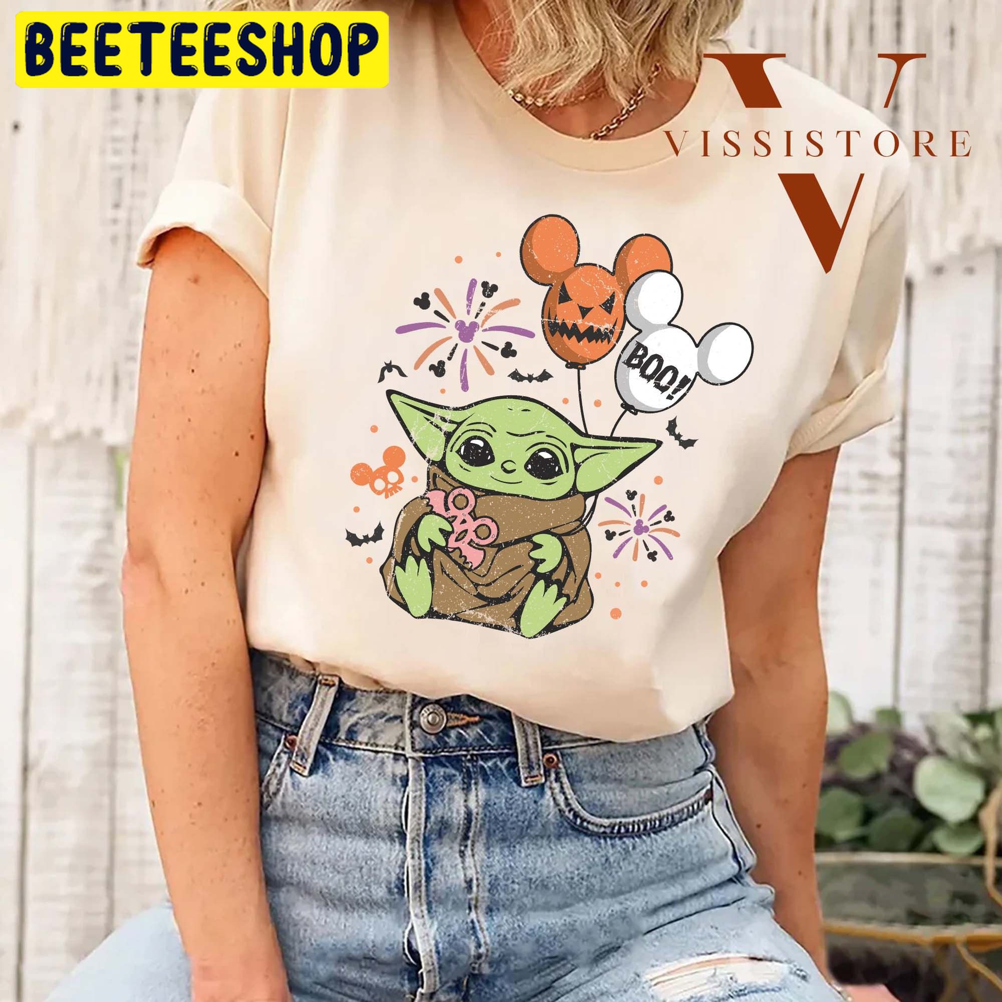 Star Wars Baby Yoda Disney Mickey Trick Or Treat Halloween Unisex T-Shirt