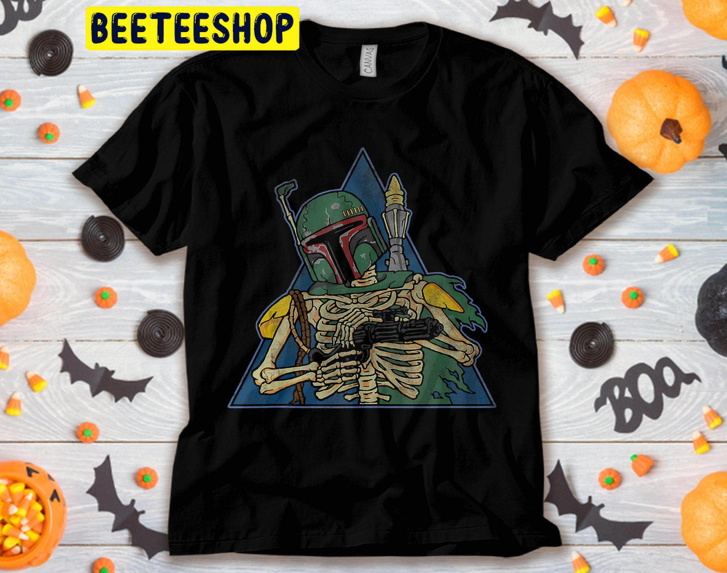 Star Wars Boba Fett Skeleton Halloween Unisex T-Shirt