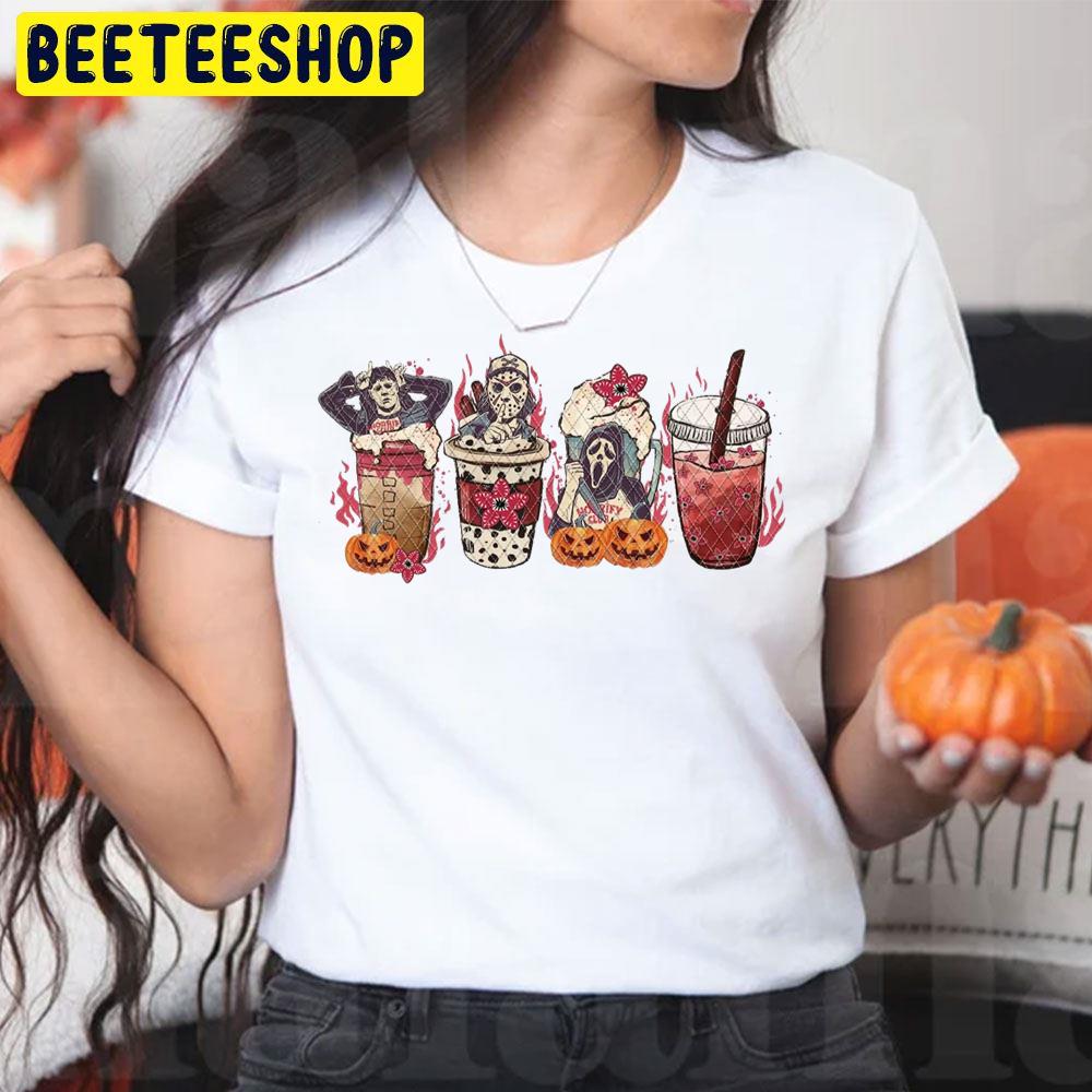 Stranger Things 4 Latte Drink Fall Coffee Halloween Trending Unisex T-Shirt