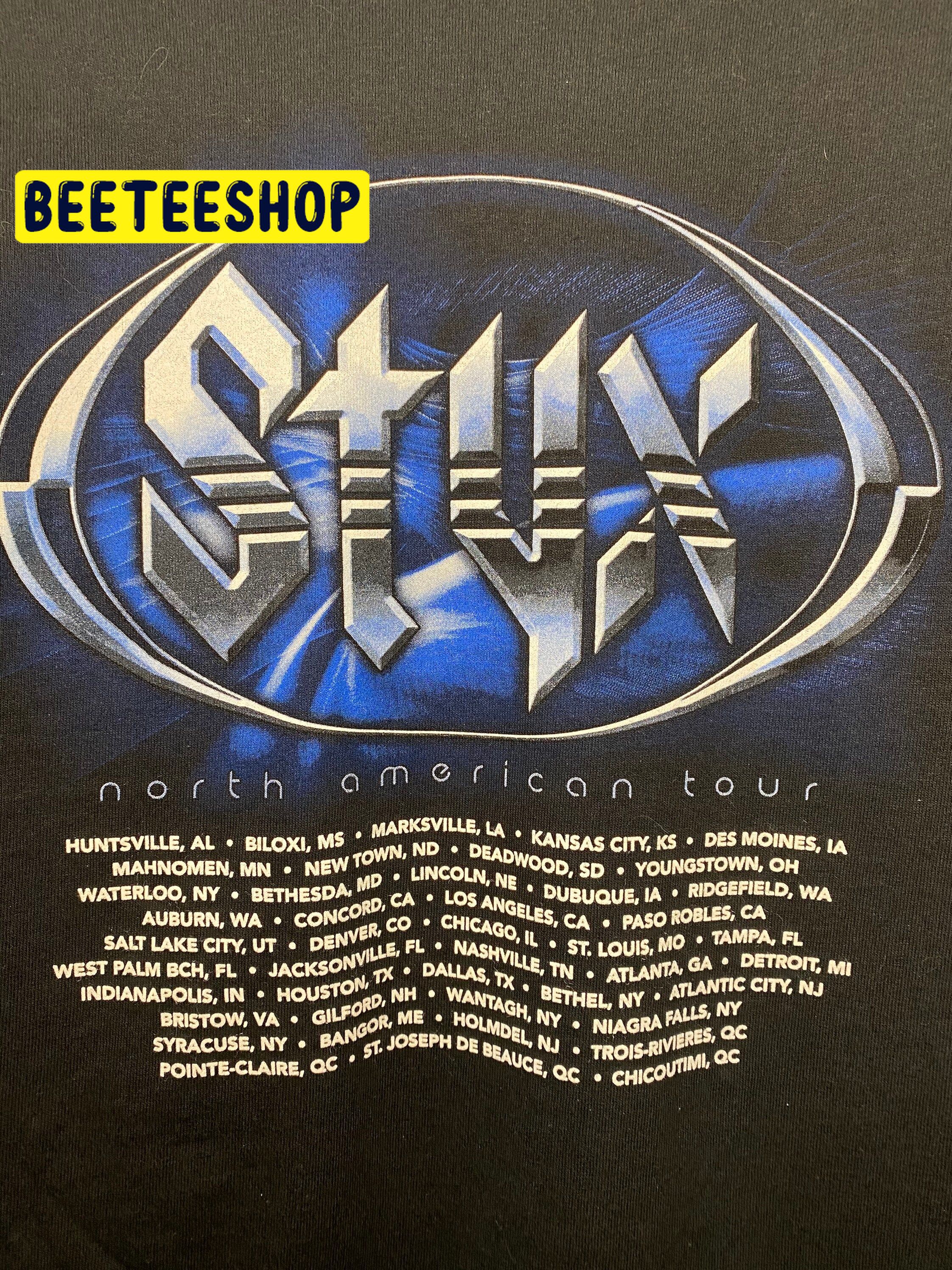 Styx North American Tour Vintage Double Side Unisex Shirt