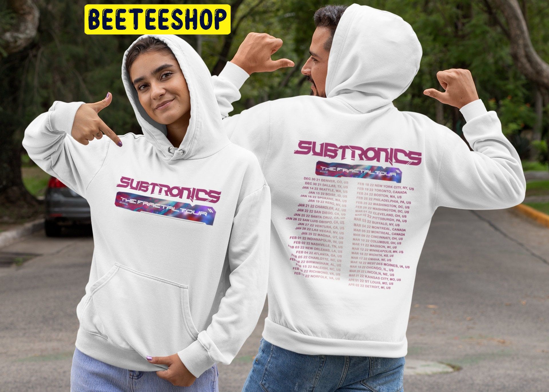 Subtronics The Fractal Tour 2022 Double Sided Unsiex Hoodie