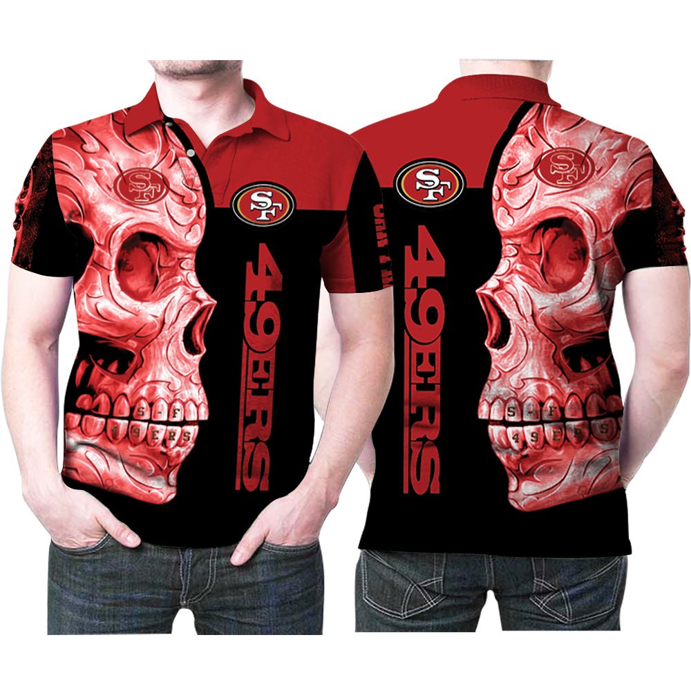 Sugar Skull San Francisco 49ers Nfl Flower Pattern 3D All Over Print Polo Shirt