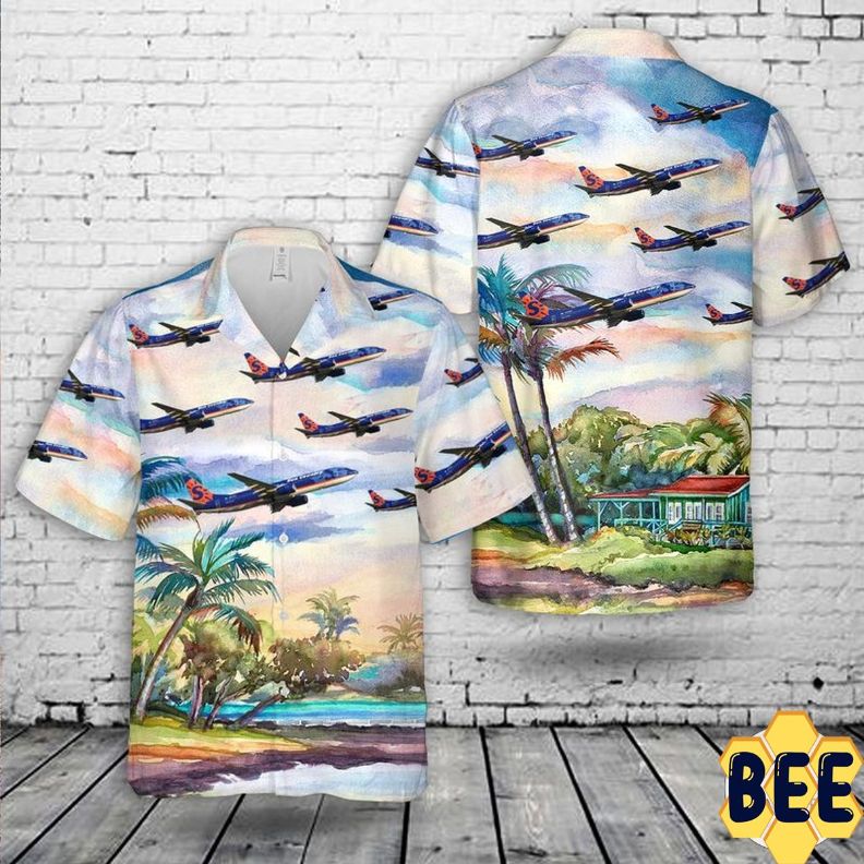 Sun Country Airlines Boeing 737-8q8 Trending Hawaiian Shirt