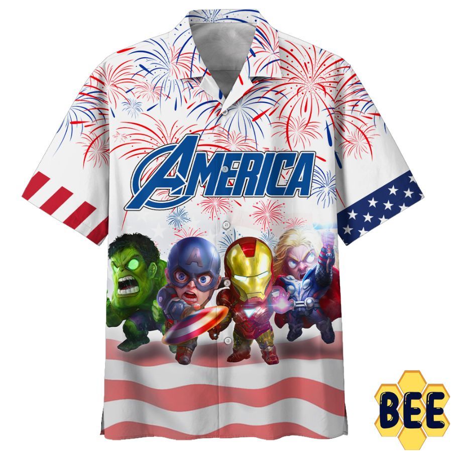 Superheroes Independence Day Trending Hawaiian Shirt