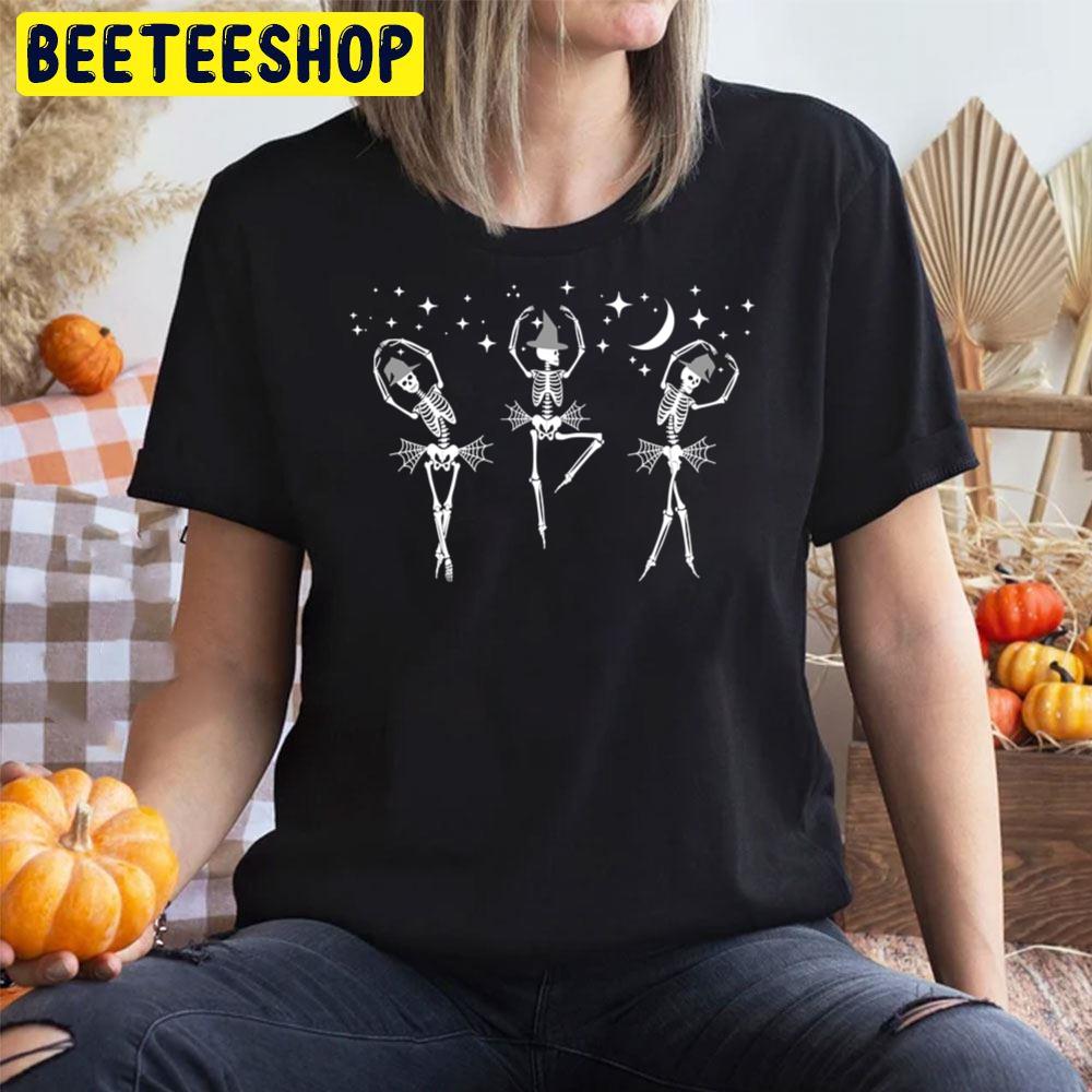 Sweet Ballet Dancing Skeletons Halloween Trending Unisex T-Shirt