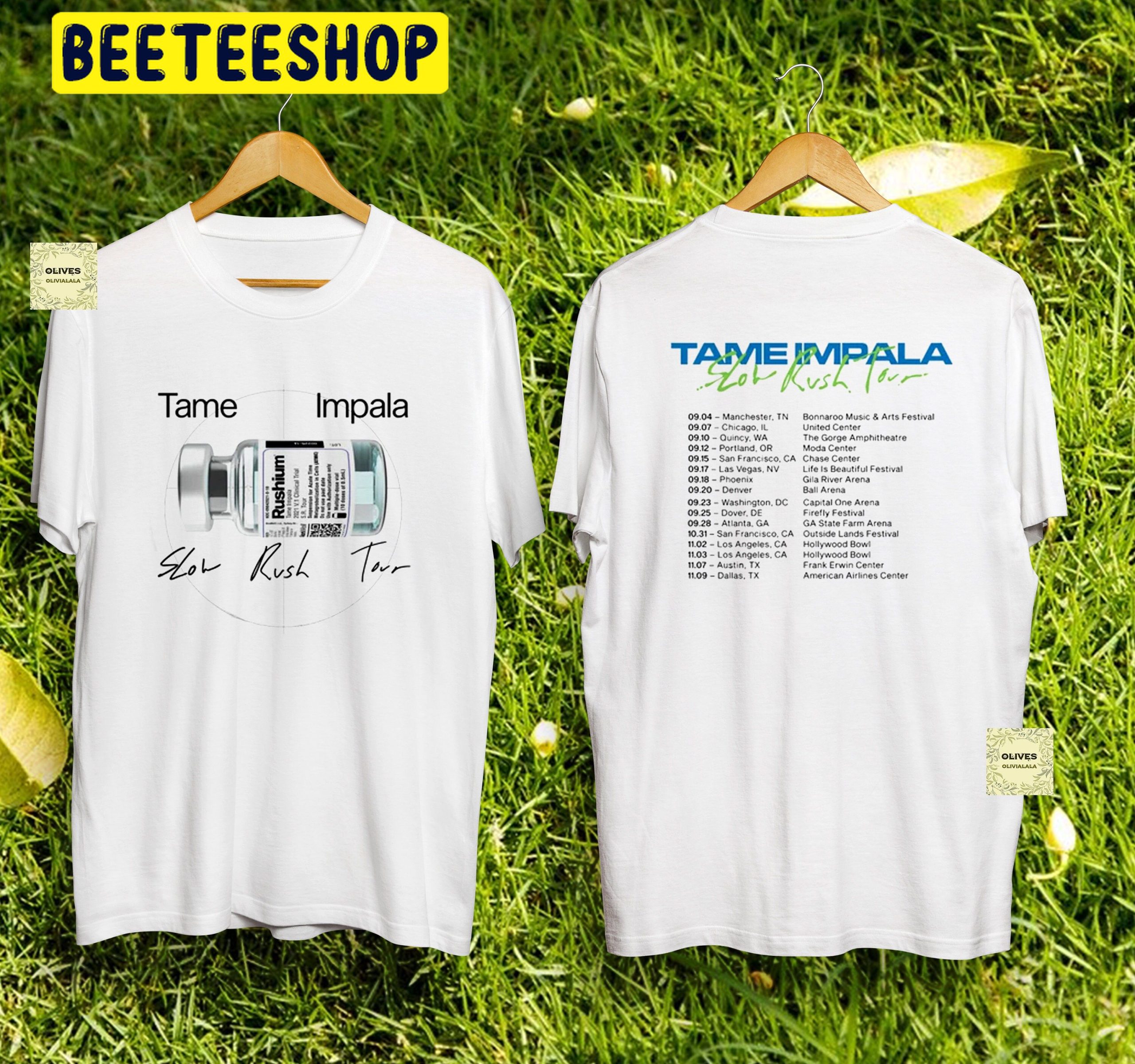 tame impala slow rush tour shirt