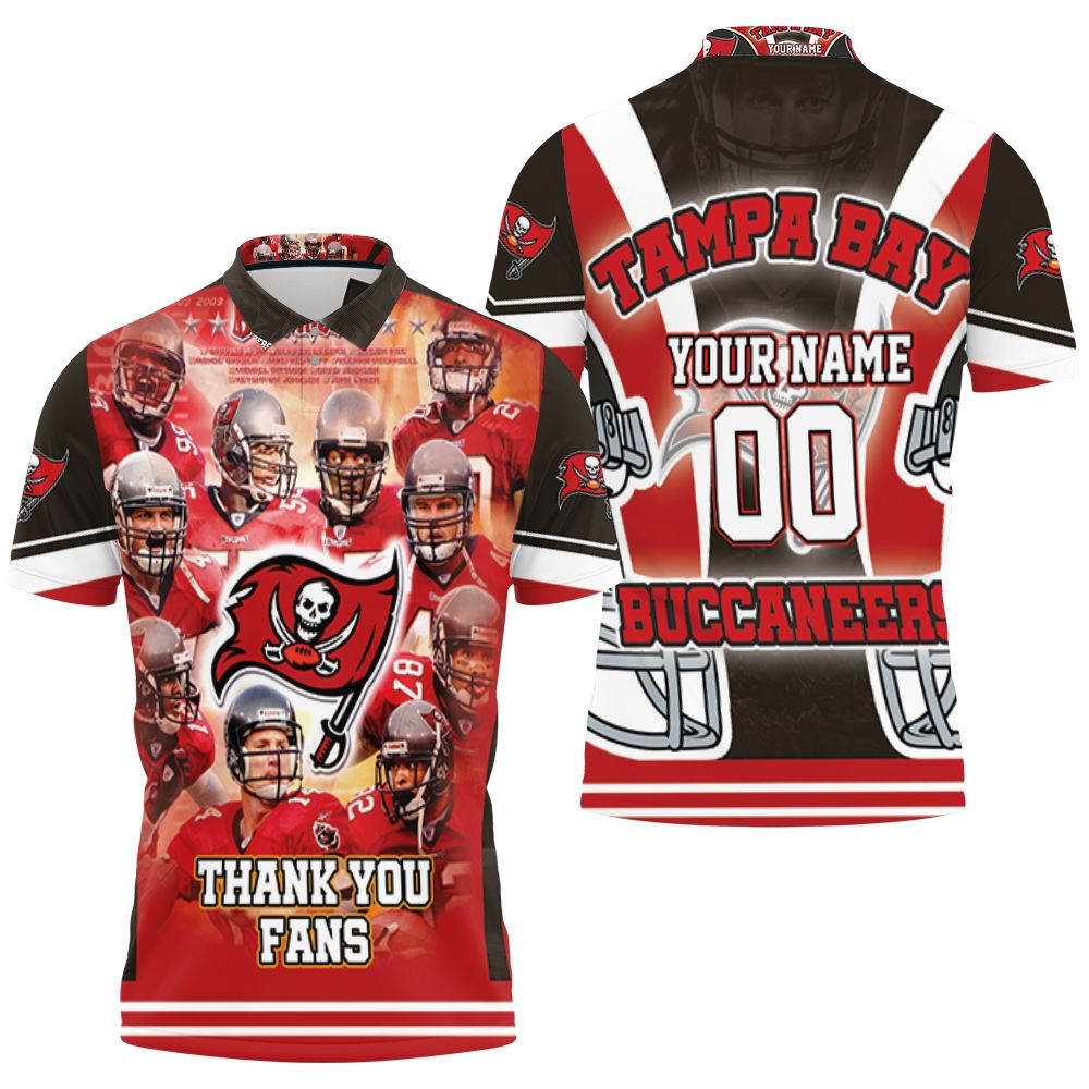 Tampa Bay Buccaneers 2021 Super Bowl Champions Thank Fan Personalized 3D All Over Print Polo Shirt