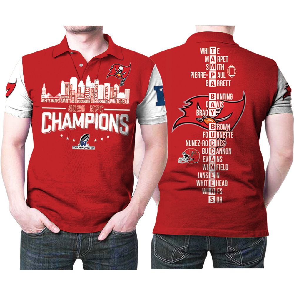 Tampa Bay Buccaneers Champions Nfl American Football Team Logo 3D All Over Print Polo Shirt