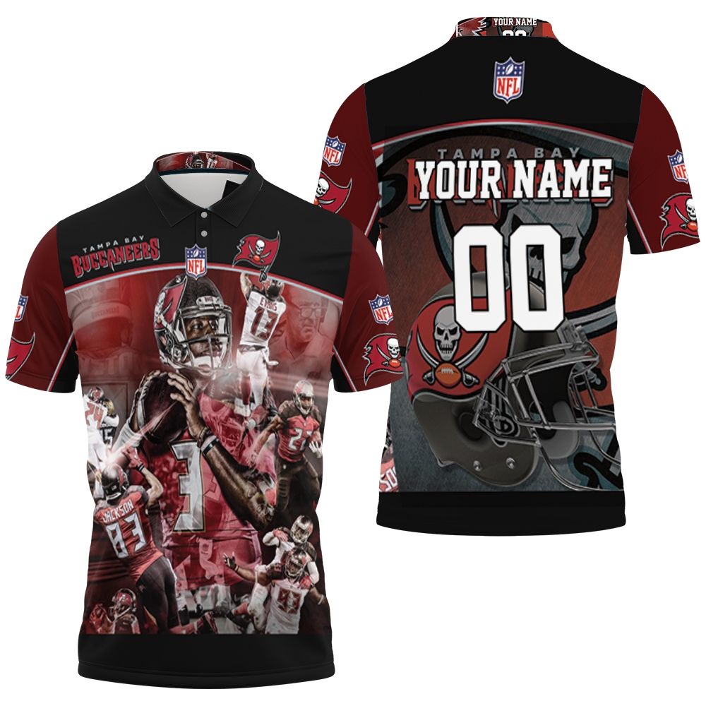 Tampa Bay Buccaneers Flag Nfc South Champions Super Bowl 2021 Personalized 3D All Over Print Polo Shirt