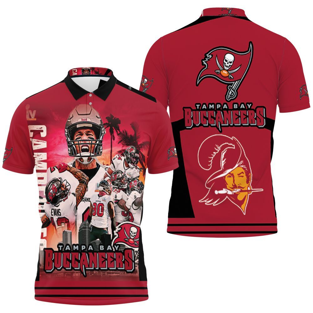 Tampa Bay Buccaneers Liv Champion Legend 3D All Over Print Polo Shirt