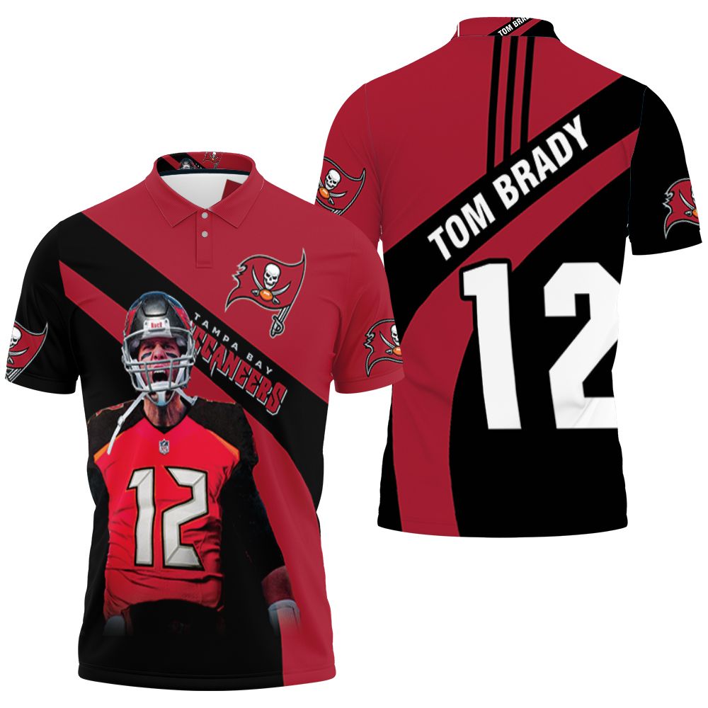 Tampa Bay Buccaneers Tom Brady 12 Nfc South Division Champions Super Bowl 2021 3D All Over Print Polo Shirt