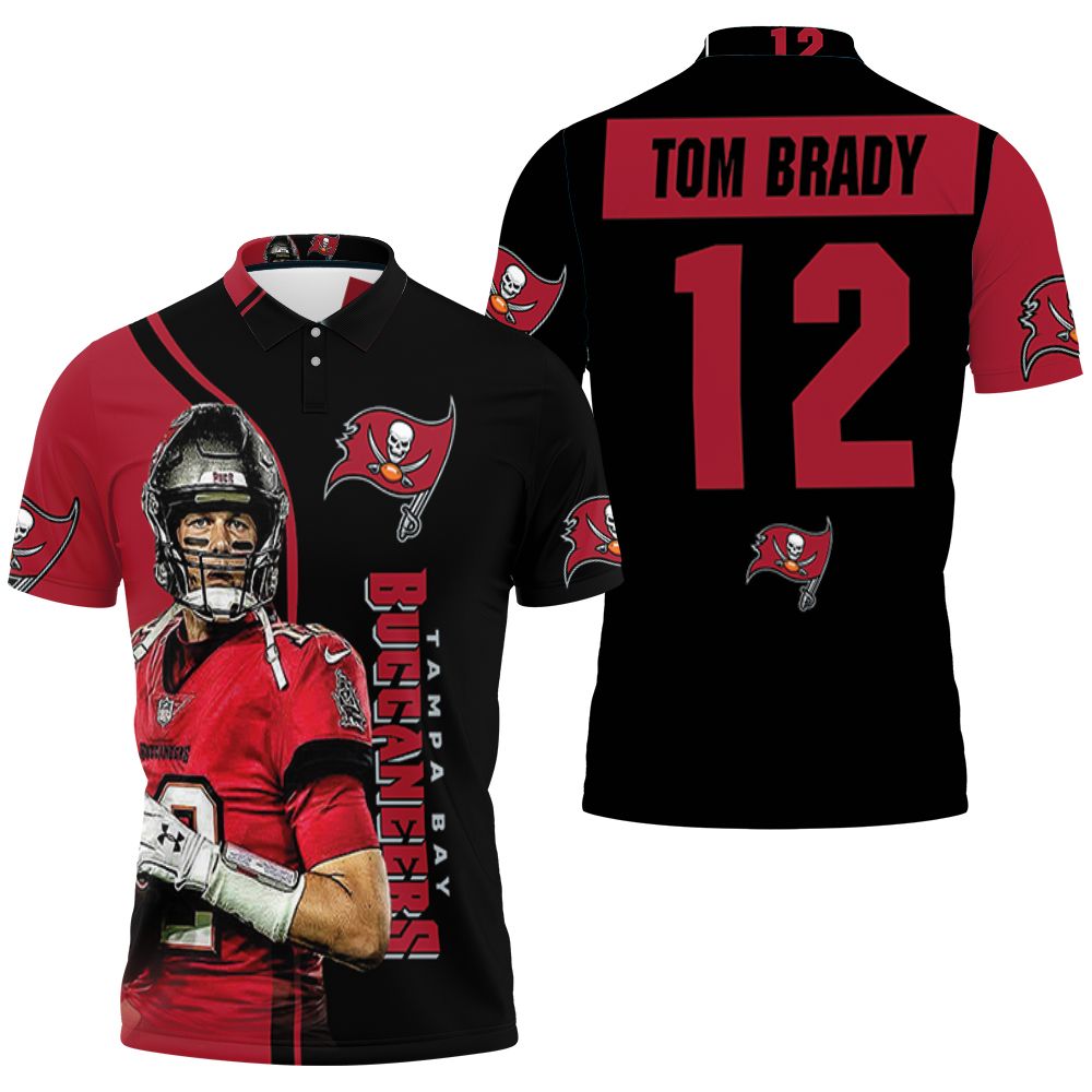 Tampa Bay Buccaneers Tom Brady Posture Legend 3D All Over Print Polo Shirt