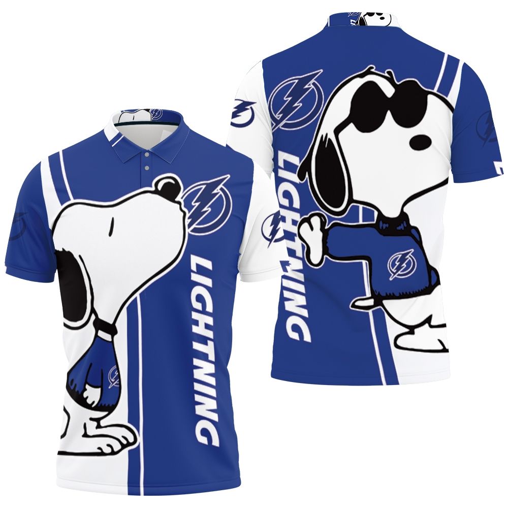 Tampa Bay Lightning Snoopy Lover 3D All Over Print Polo Shirt