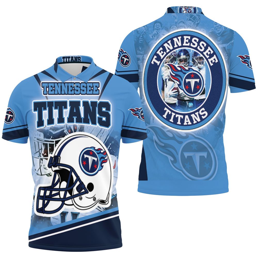 Tennessee Titans Helmet Afc South Division Champions Super Bowl 2021 3D All Over Print Polo Shirt