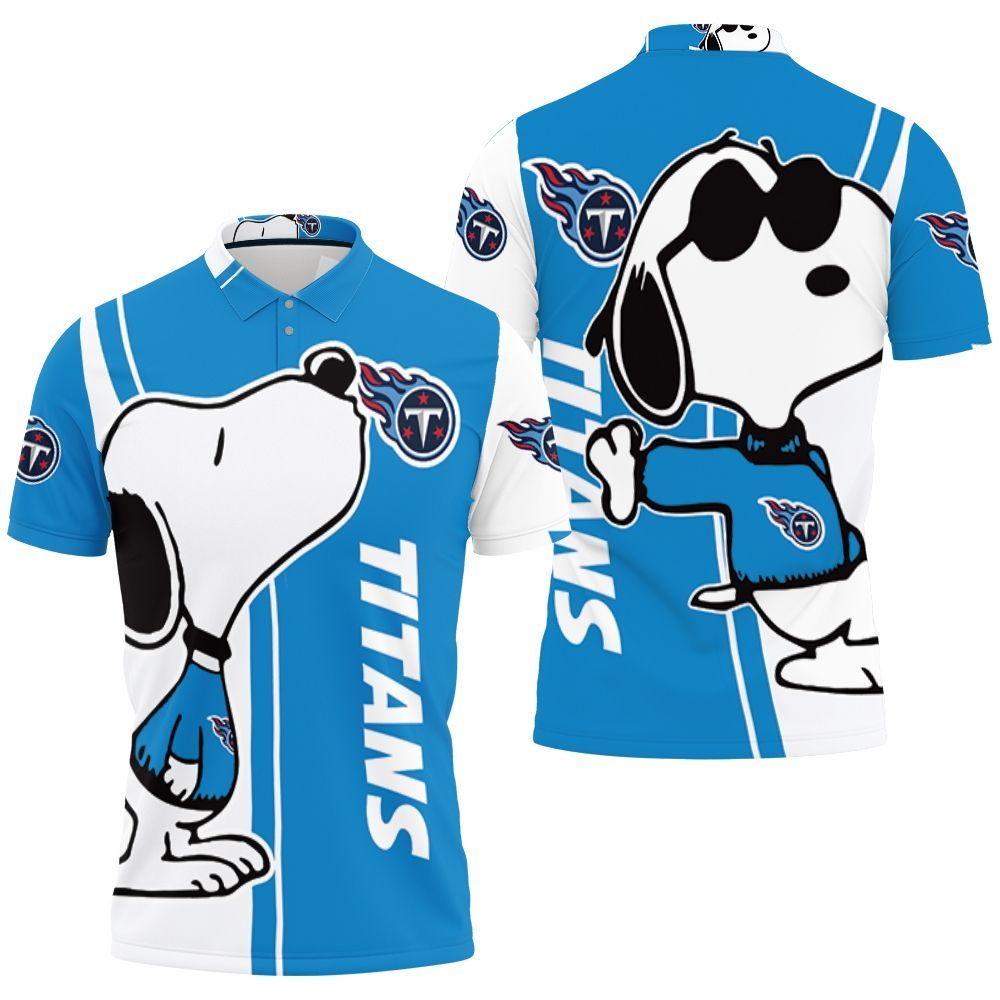 Tennessee Titans Snoopy Lover 3D All Over Print Polo Shirt