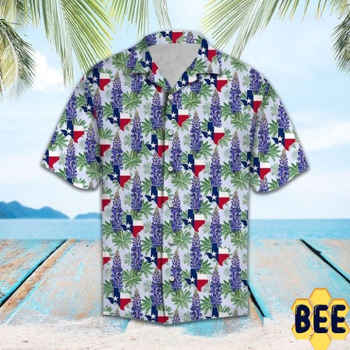 Texas Bluebonnet Tropical Flower Trending Hawaiian Shirt