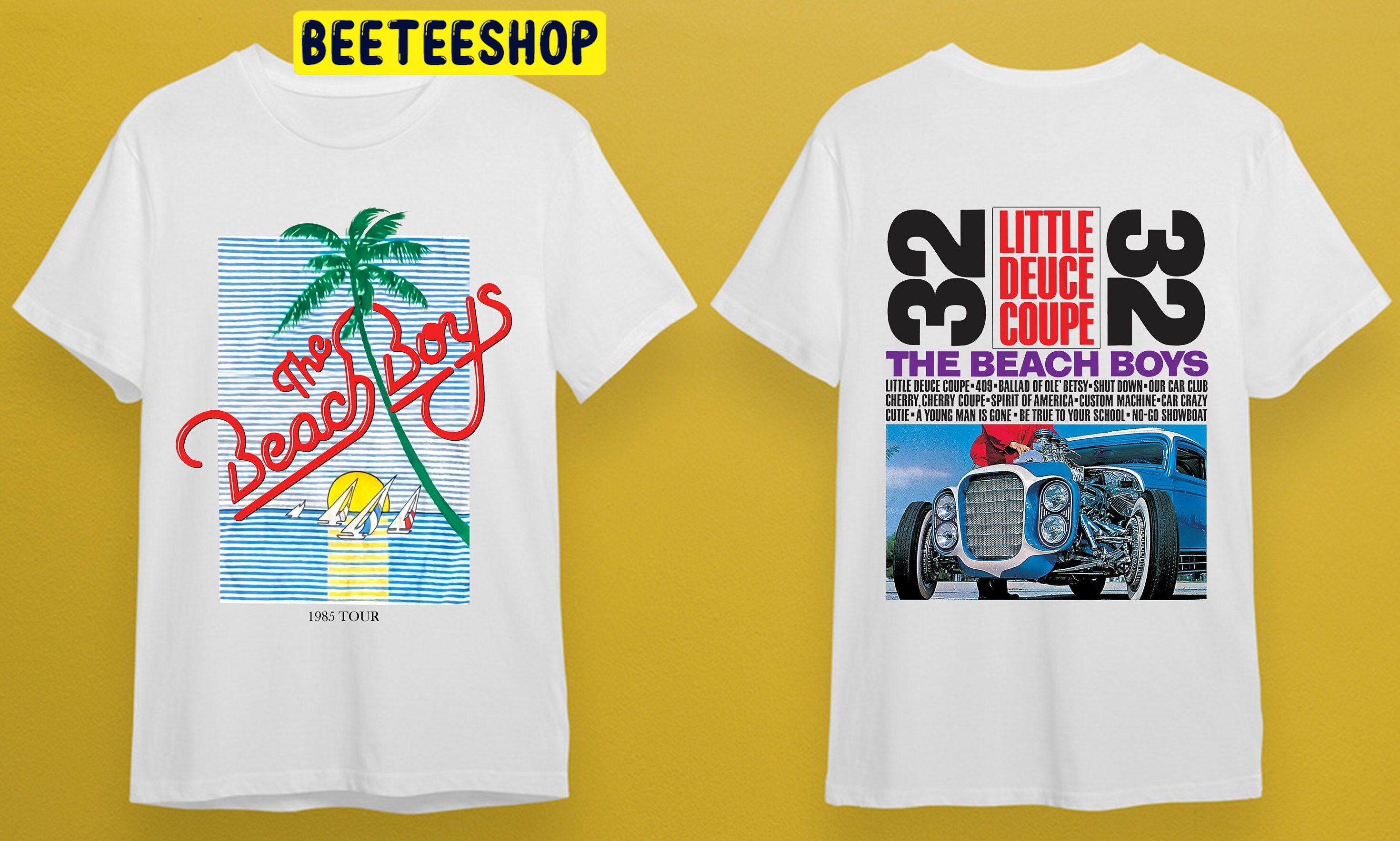 The Beach Boys 1985 Tour Band Graphic Double Side Unisex T-Shirt