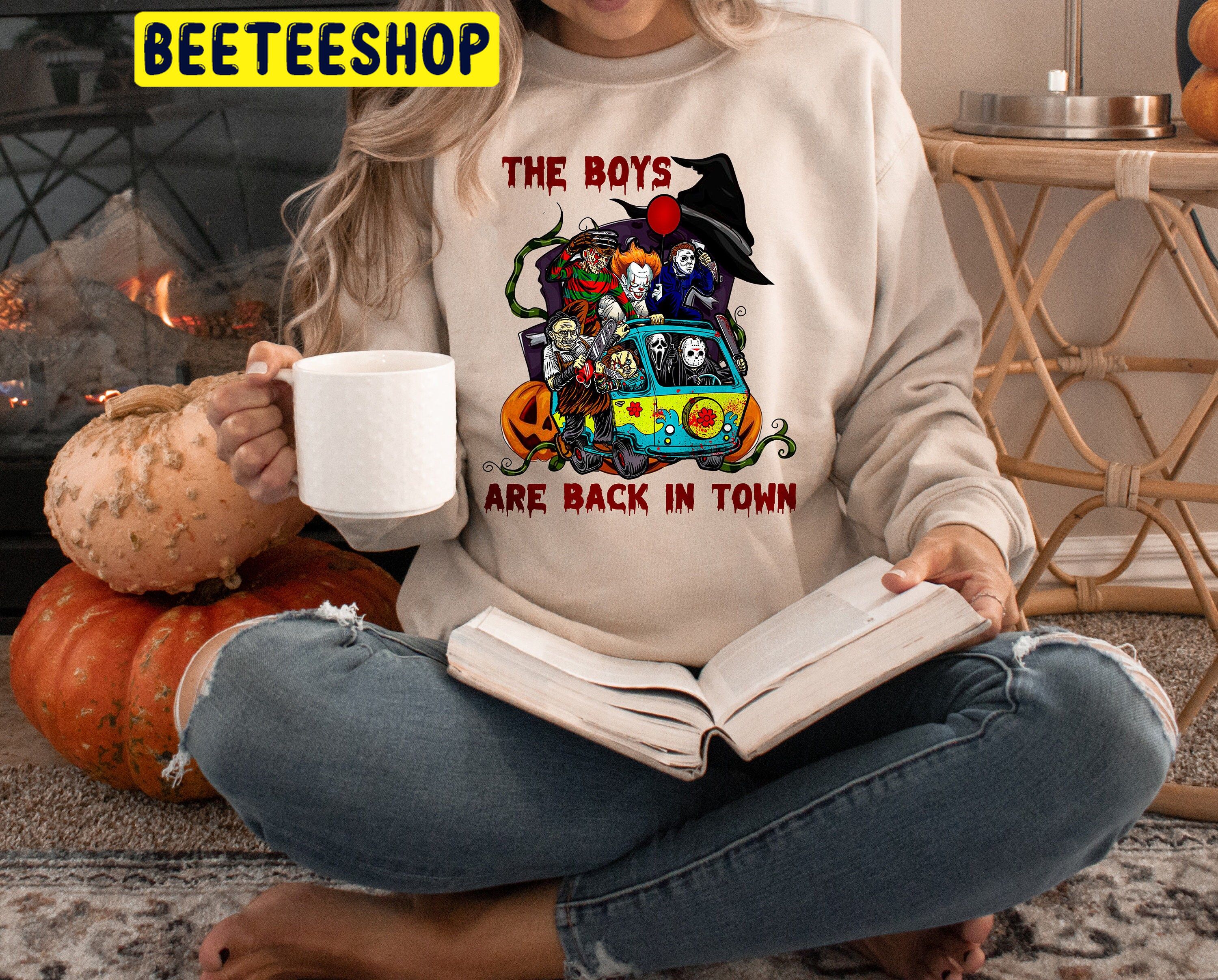 The Boys Are Back In Town Horror Movie Halloween Unisex Sweatshirt