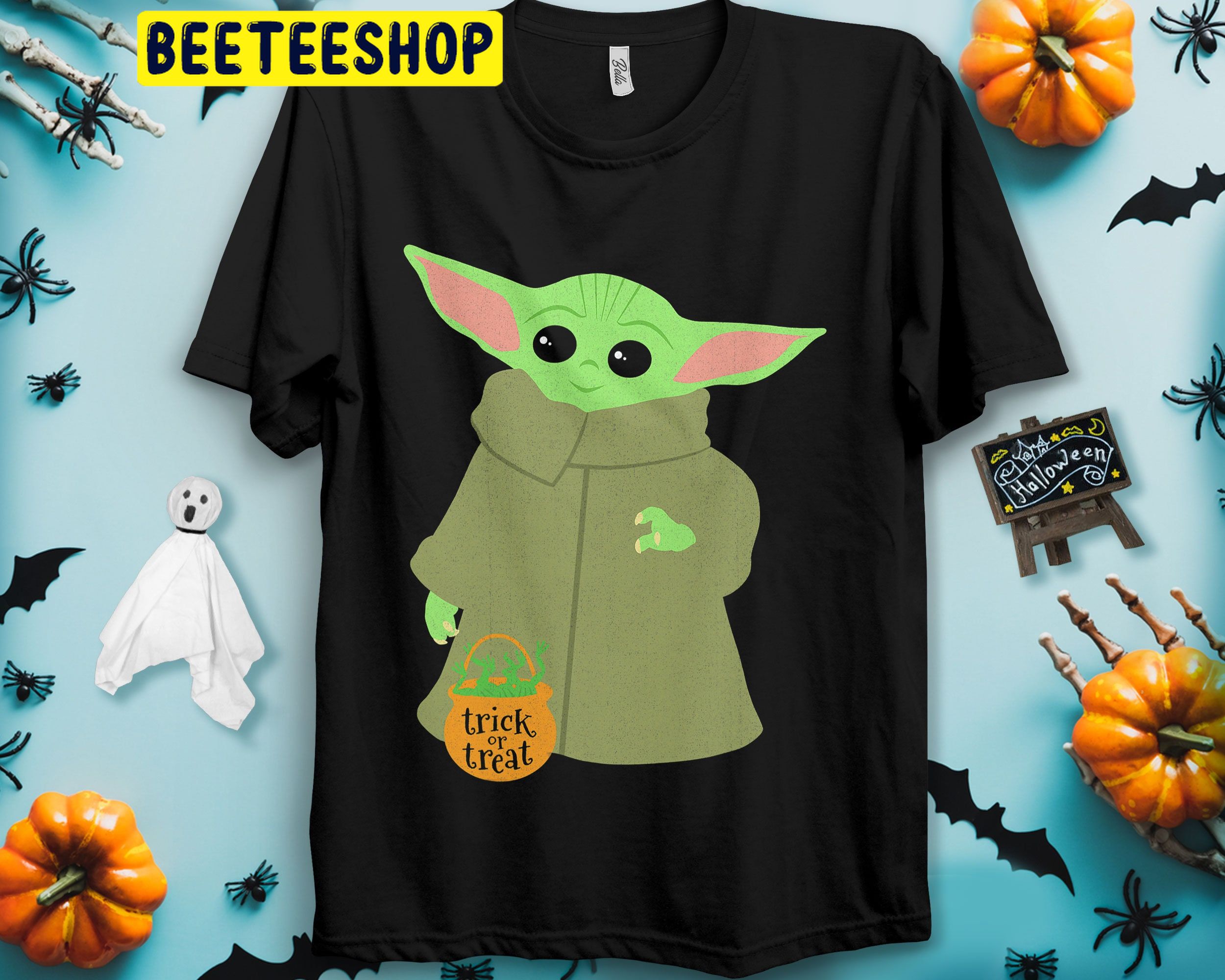 The Child Trick Or Treat Star Wars The Mandalorian Baby Yoda Halloween Unisex T-Shirt