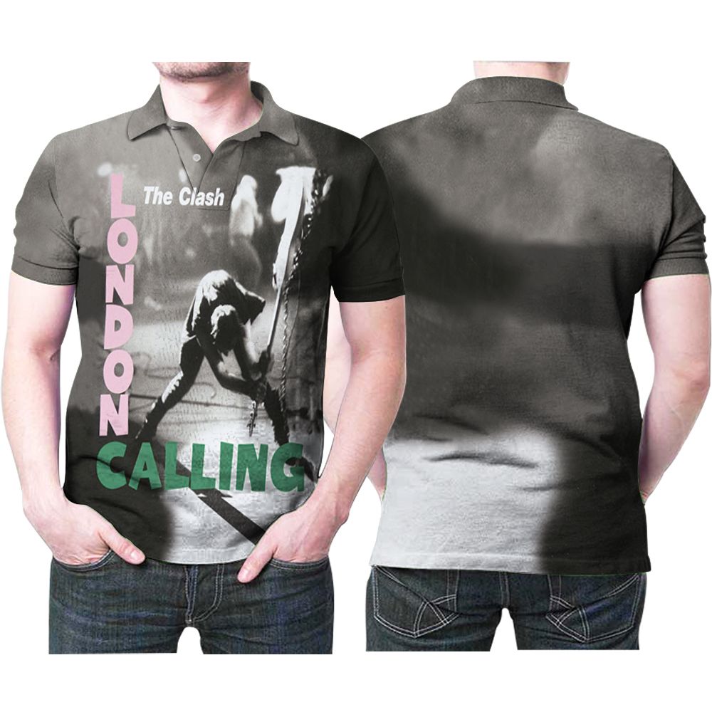 The Clash London Calling 3D All Over Print Polo Shirt