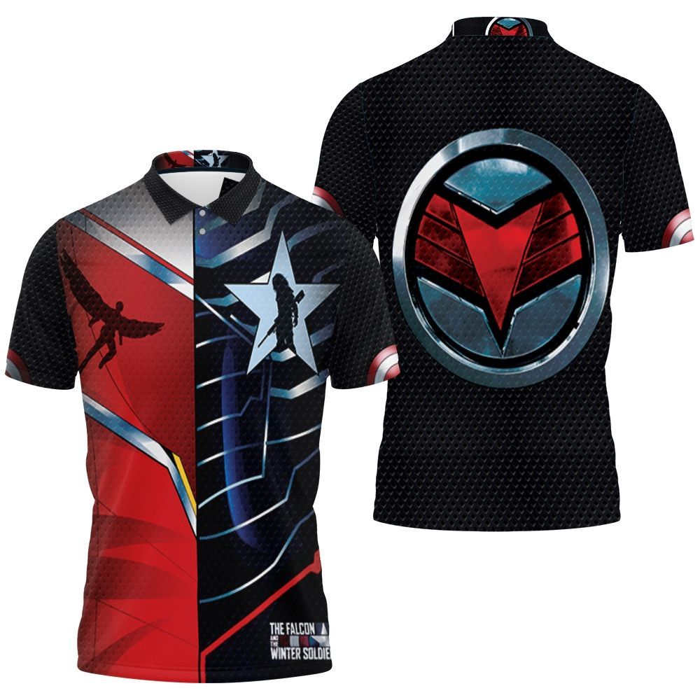 The Falcon And The Winter Soldier Half Costume Style 3D All Over Print Polo Shirt