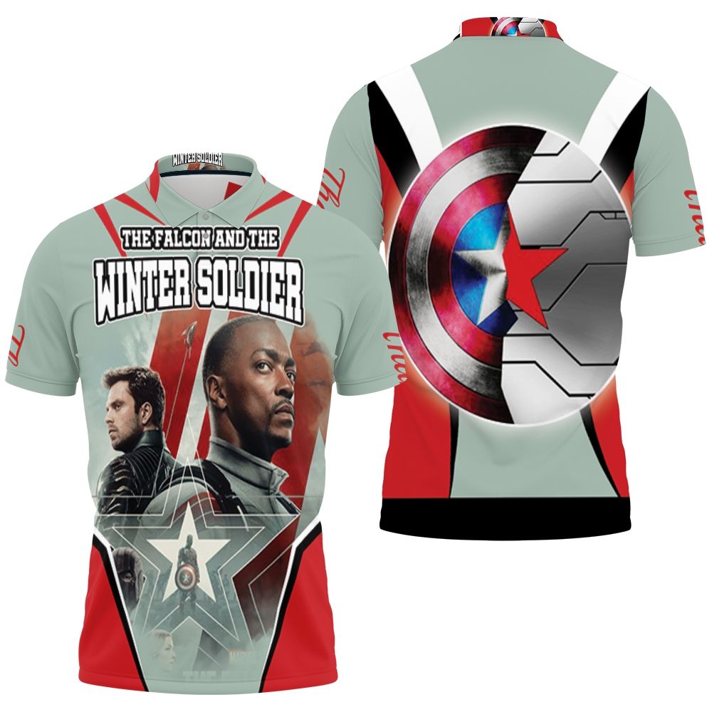 The Falcon And The Winter Soldier Teammates Real Power 3D All Over Print Polo Shirt