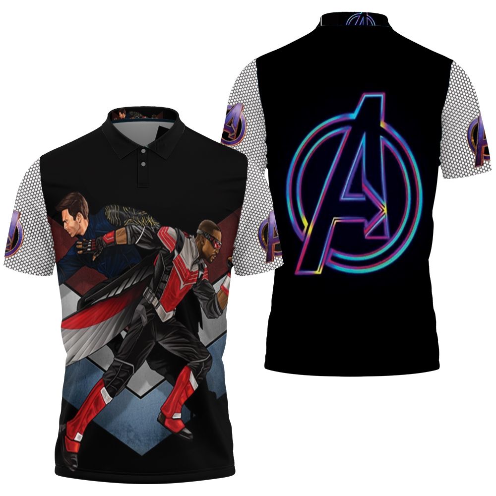 The Falcon And Winter Soldier Avengers New Era 3D All Over Print Polo Shirt