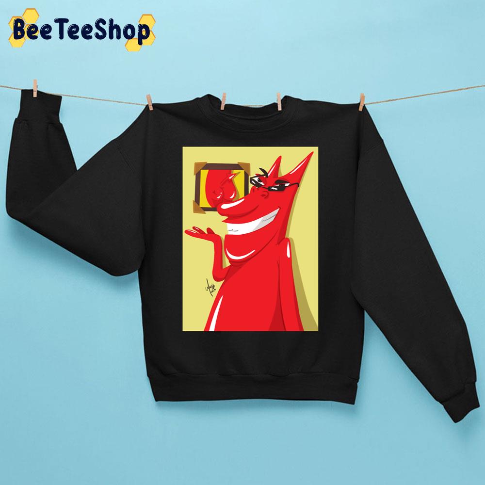 The Red Guy Cow And Chicken Trending Unisex Sweatshirt