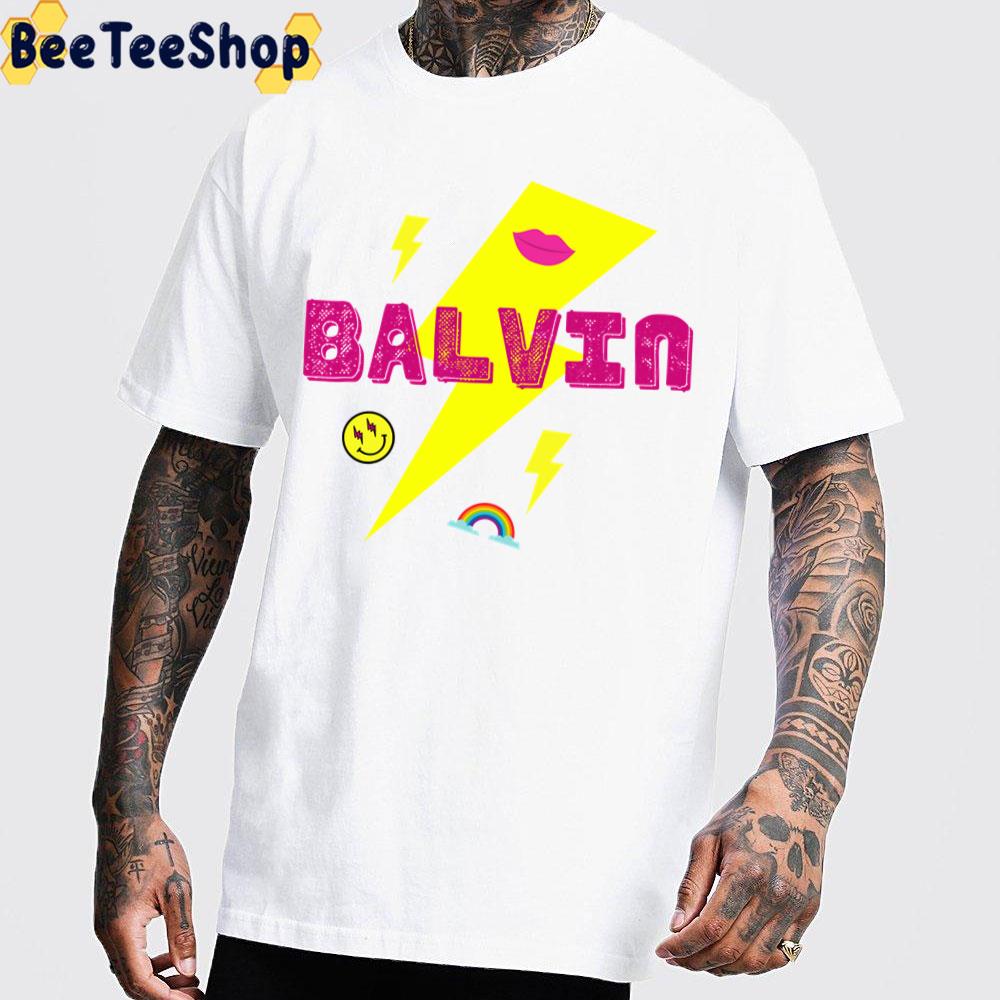 Thunder Rainbow And Smile Face J Balvin Unisex T-Shirt