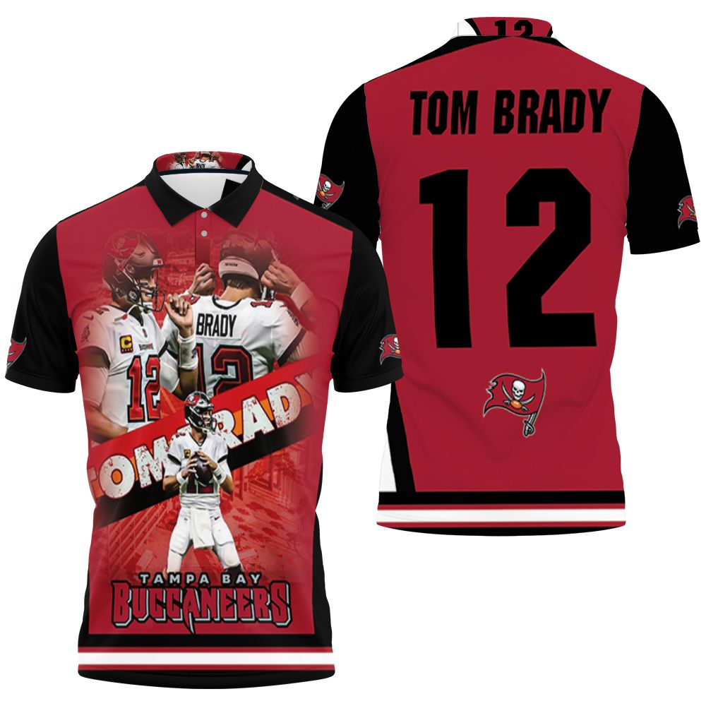 Tom Brady 12 Legend Tampa Bay Buccanners For Fan 3D All Over Print Polo Shirt