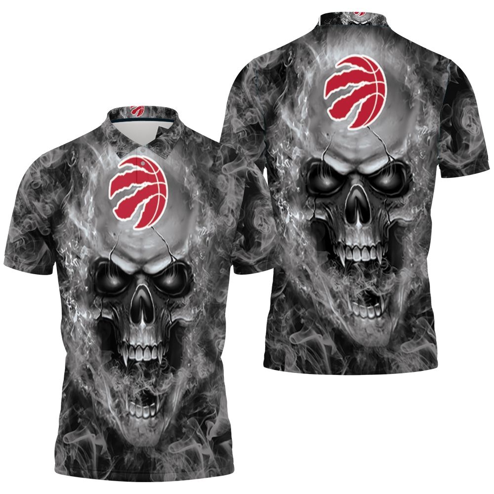 Toronto Raptors Nba Fans Skull 3D All Over Print Polo Shirt