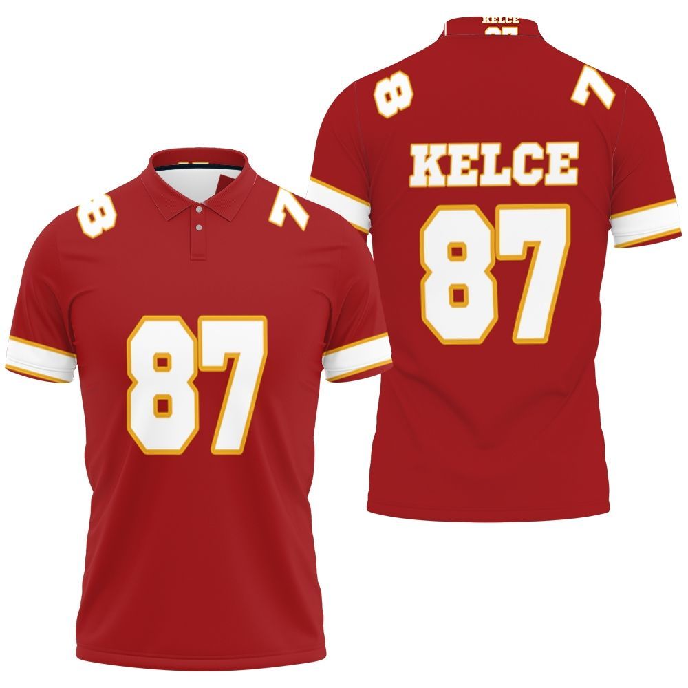 Travis Kelce Kannas City Jersey Inspired Style 3D All Over Print Polo Shirt