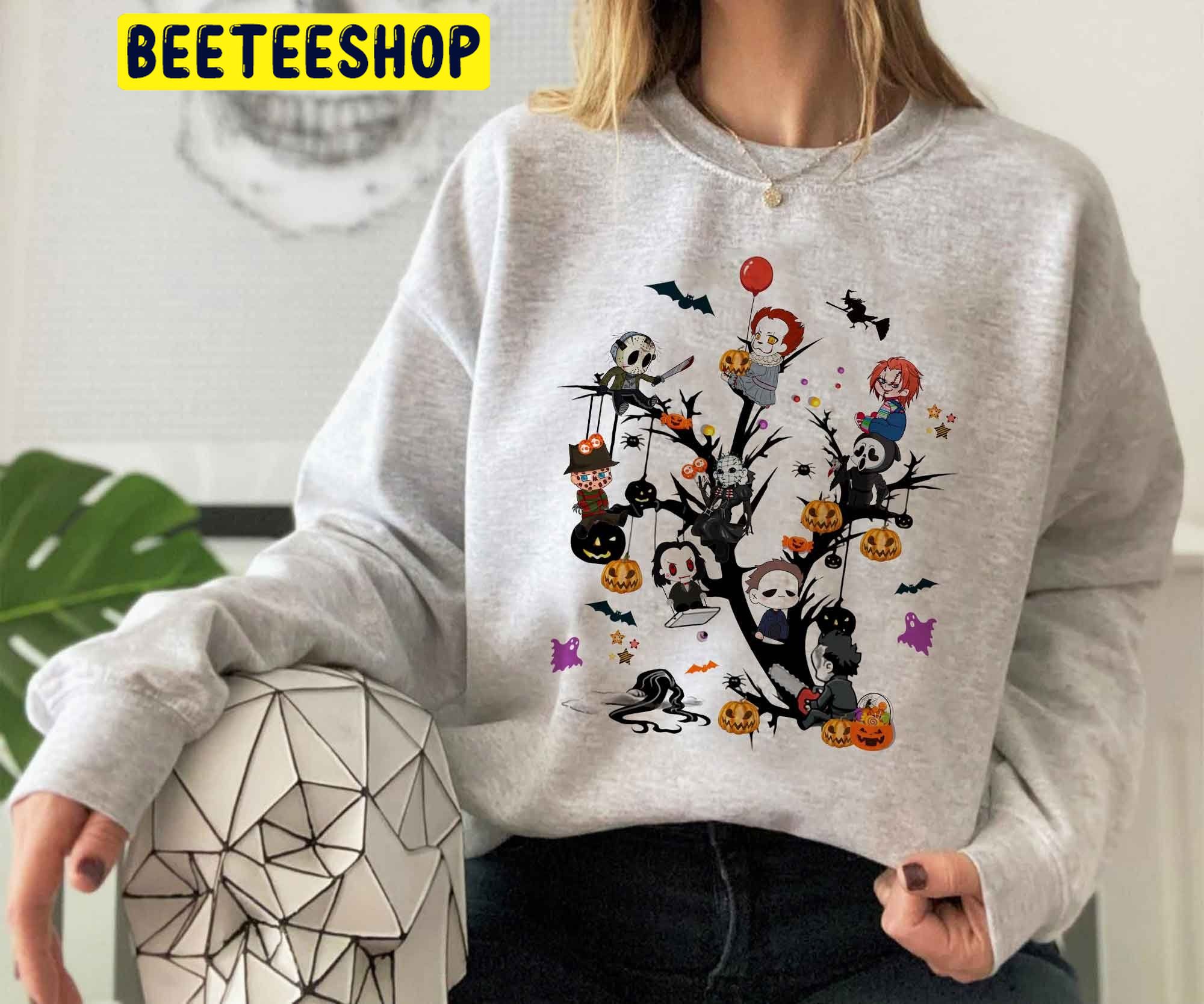 Tree And Horror Killer Halloween Unisex Sweatshirt