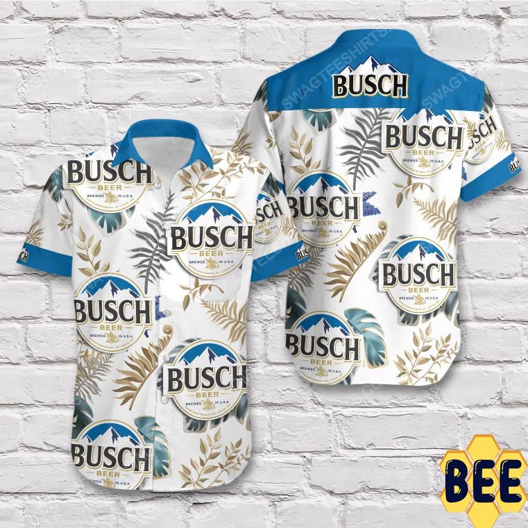 Tropical Vibe Busch Beer Blue Trending Hawaiian Shirt