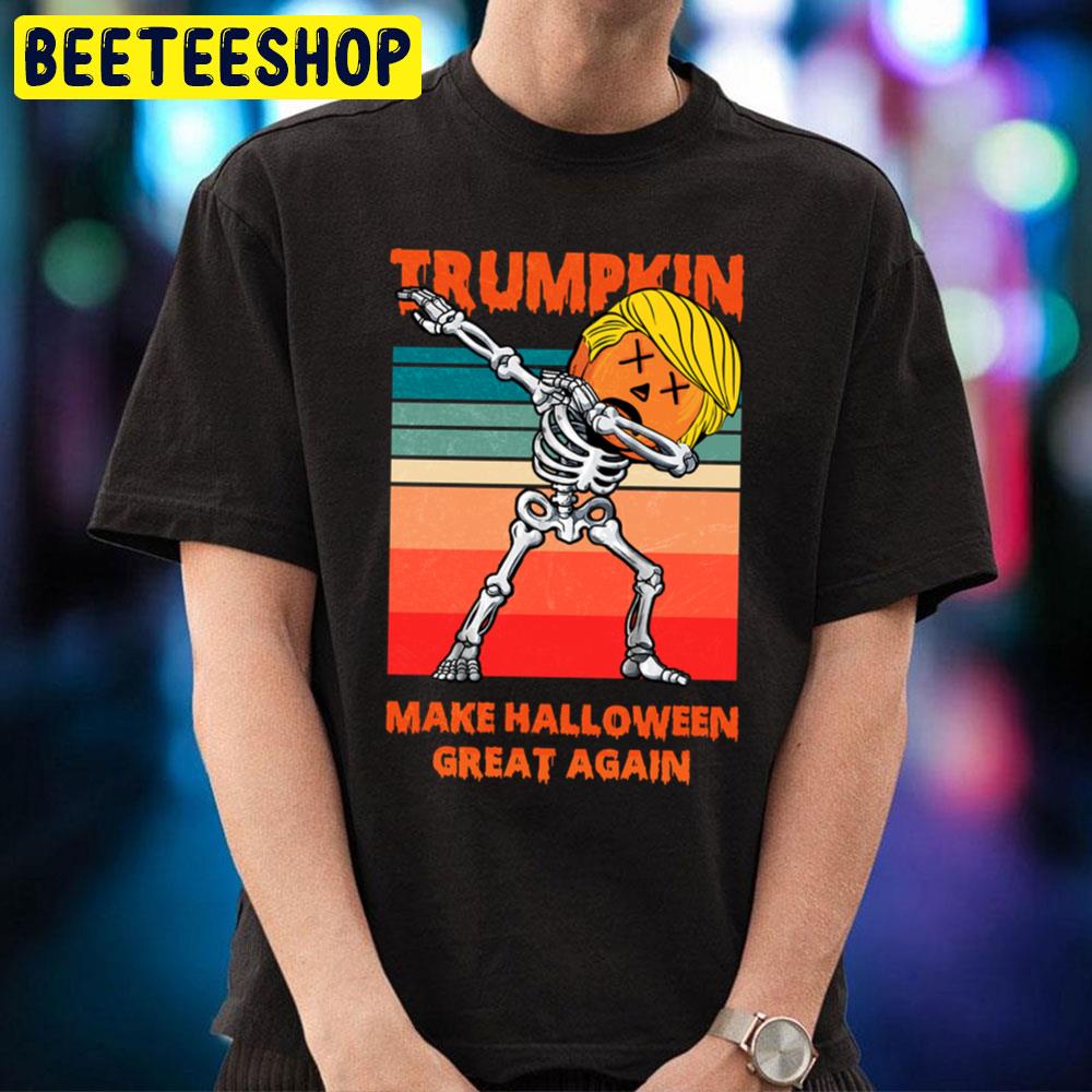 Trumpkin Skeleton Make Halloween Great Again Trending Unisex T-Shirt