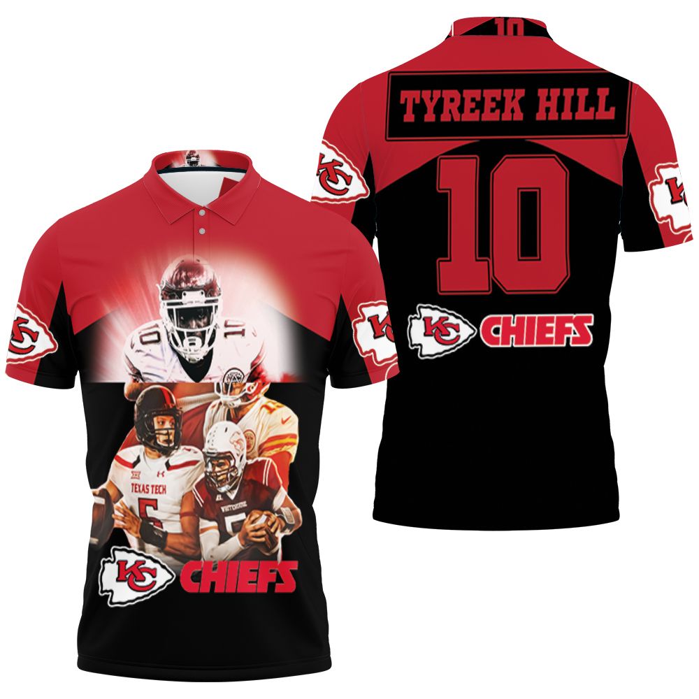 Tyreek Hill 10 Kansas City Chiefs Afc West Division Champions Super Bowl 2021 3D All Over Print Polo Shirt