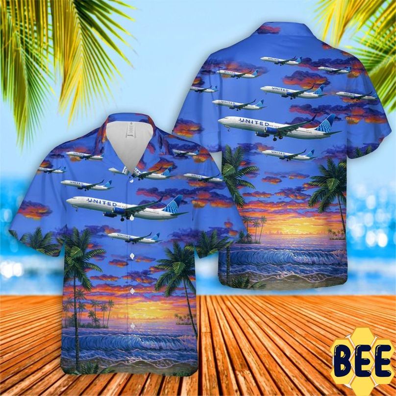 United Airlines Boeing 737-924er Trending Hawaiian Shirt